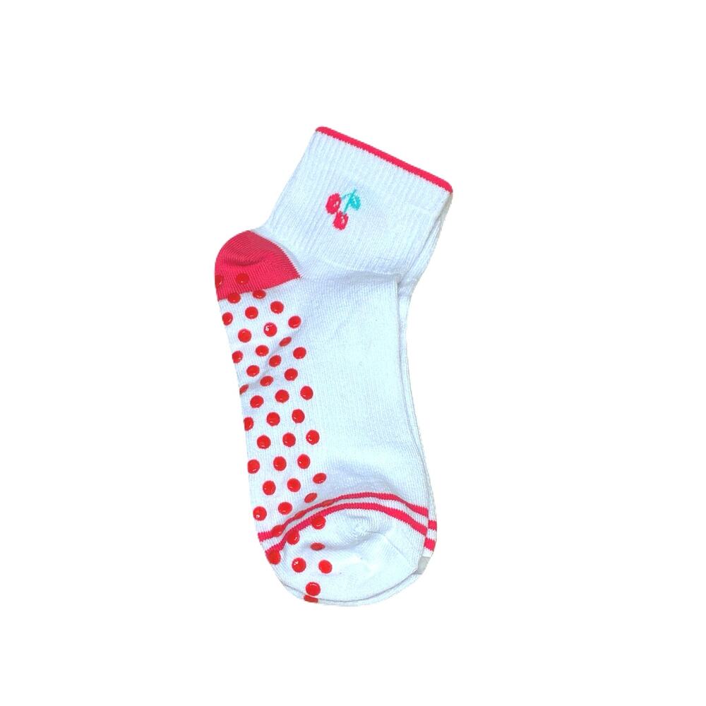 A Pair Of Cherry White And Red Socks Size 4-10 Lap Joy